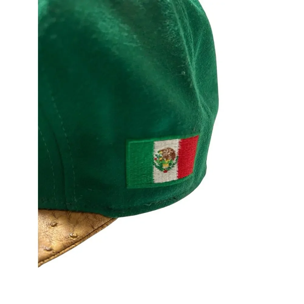 New Era Mexico World Baseball Classic 59Fifty Faux Ostrich Brim HAT 7 3/8 Fitted